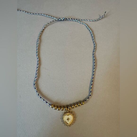 Gold Heart Pendant Necklace A1498 - Picture 2 of 3